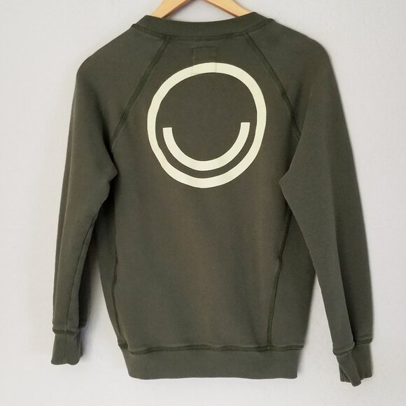 For Days Even Better Sweatshirt Crewneck 100% Organic Cotton Olive Green Size S - Picture 6 of 13